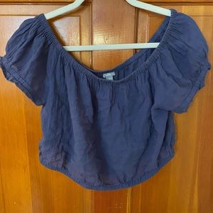 Aerie cropped off the shoulder top